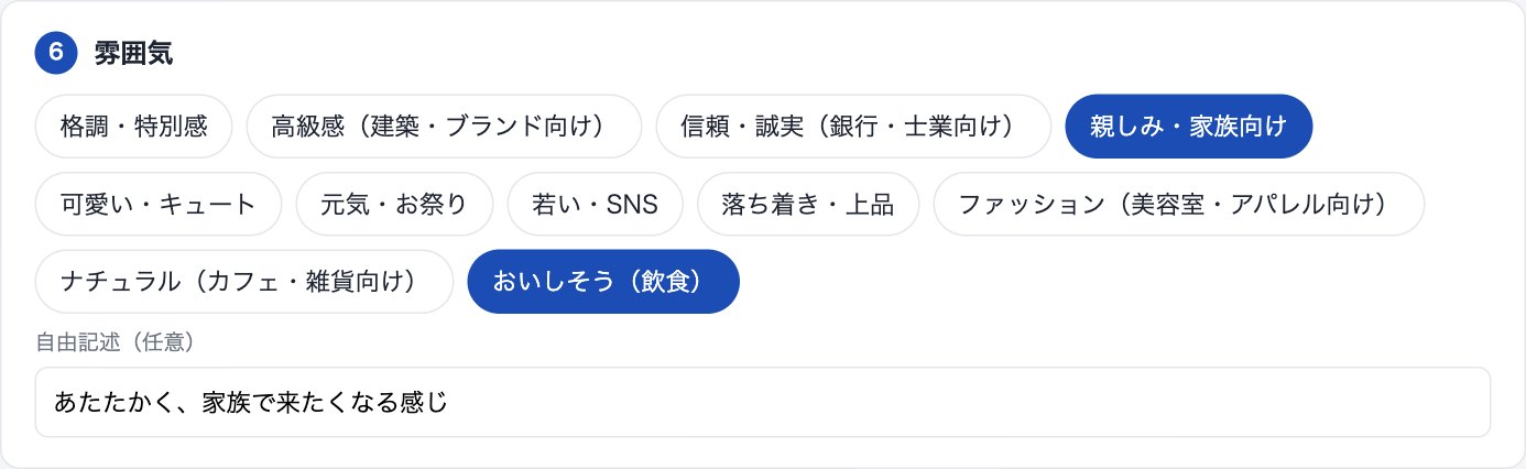 雰囲気の欄